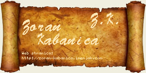 Zoran Kabanica vizit kartica